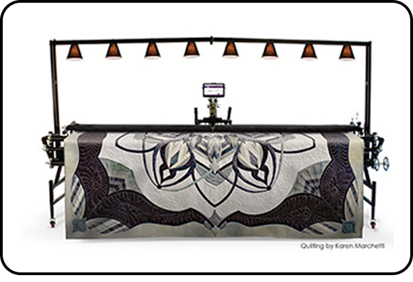 Vision hand-guided longarm machine